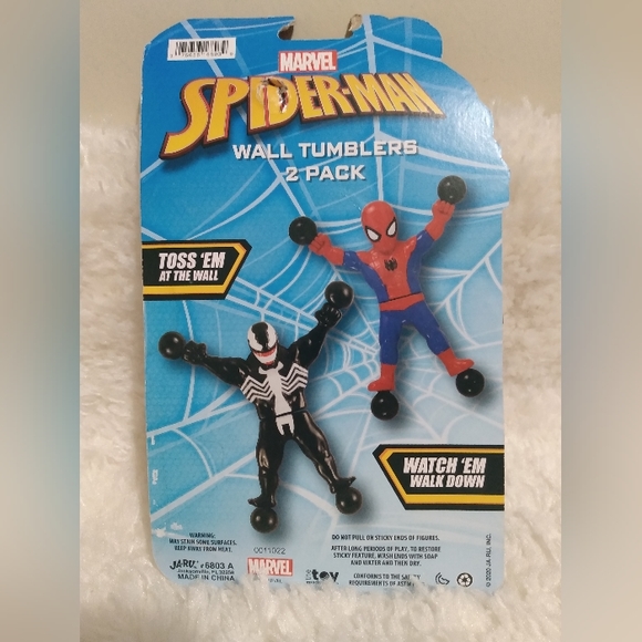 NWT marvel Spiderman and venom wall tumbler toy - Picture 2 of 2